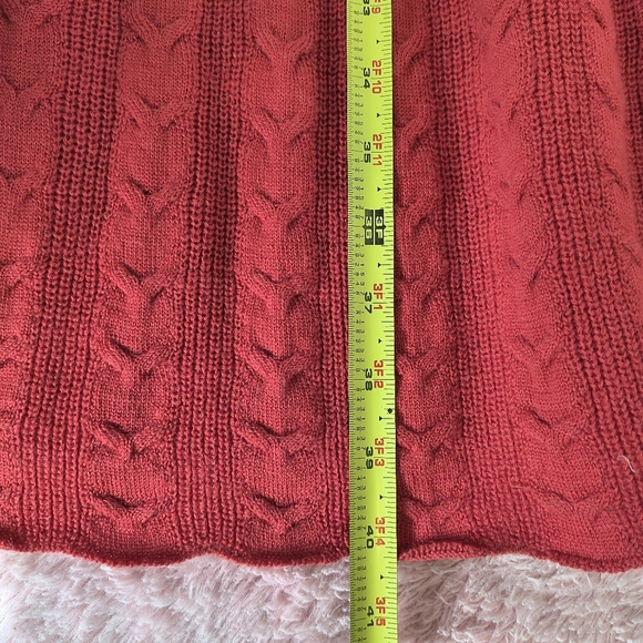 Anthropologie Far Away From Close Wool Red Sweater Dress Size Meduim - Picture 7 of 7